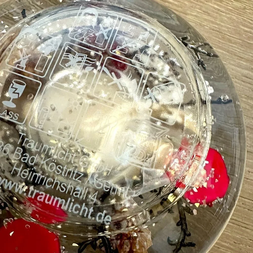Christmas German Tealight Gel Filled Holiday Candle Holder